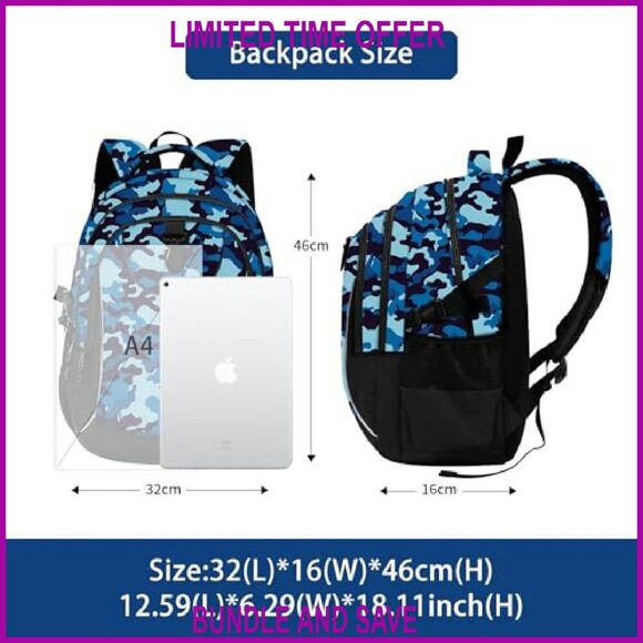 Lightweight Laptop Backpack for School Travel Work with Padded Compartment main image 4